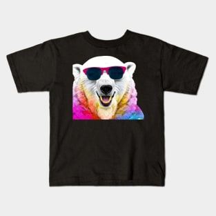 Colorful Polar Bear Kids T-Shirt